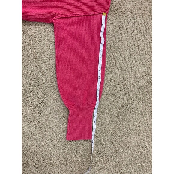 Free People Pink Easy Street Crop Sweater Oversized Womens Long Sleeve XL - Picture 9 of 11